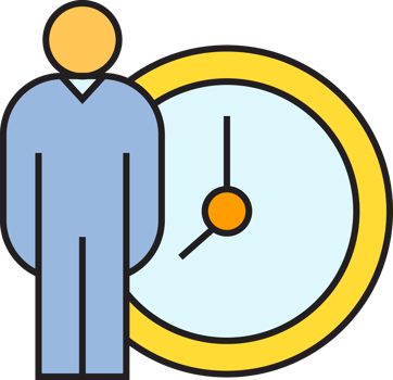 People and Clock Icon png
