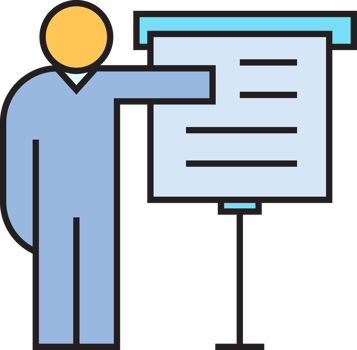 People Presenting Whiteboard Icon png
