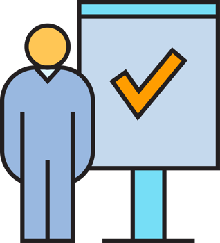 Man Presenting Check Mark Icon png