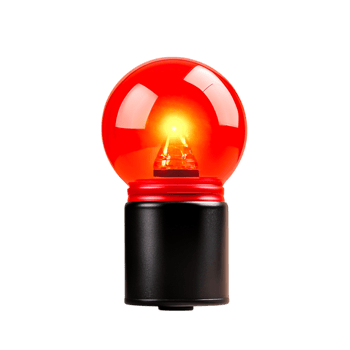Bright Red Warning Light for Emergency Vehicles in Isolated png
