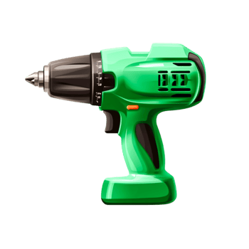 Green Electric Drill Tool for Constructind Home Improvement Projects png
