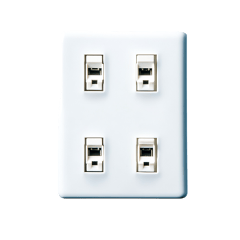 Modern Wall Socket with Multiple Ports for Convenient Electrical Connections png