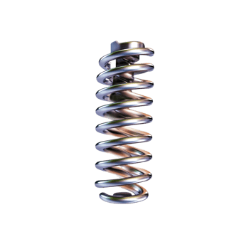 Metal coil spring with smooth finish for industrial and engineering applications png