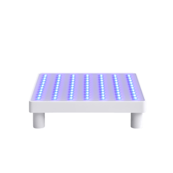 Modern LED light panel with blue lights white base for interior decoration png