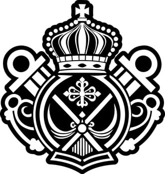 A solid style icon showing vatican papal tattoo vector