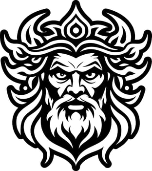 A filled style icon of roman mythology tattoo vector