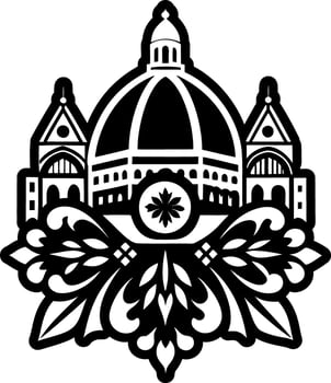 A solid style icon of florence tattoo artwork vector