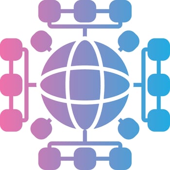 Global Network Flat UI Form vector