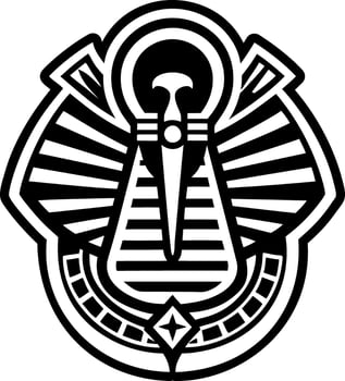 A solid icon of cartouche tattoo vector