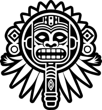 A filled style icon of native tattoo artwork vector