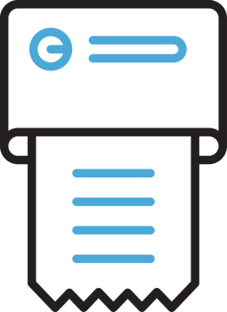 Pos Machine and Bill Icon png