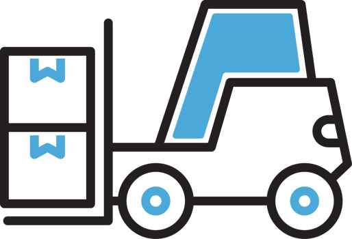 Forklift and Boxes Icon png