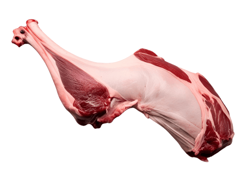 Fresh Raw Goat Leg Meat Cut for Cooking and Grilling png