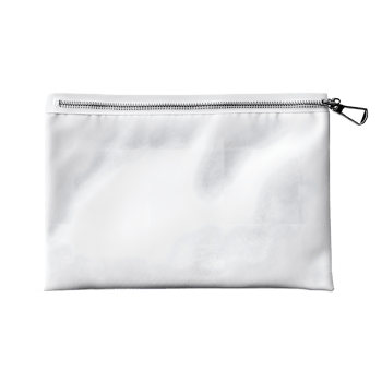Blank White Zippered Cosmetic Pouch Mockup png