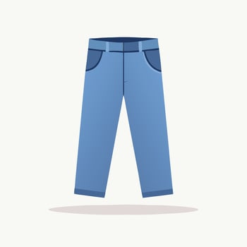 Light Blue Jeans, Denim Pants, Casual Trousers Illustration vector