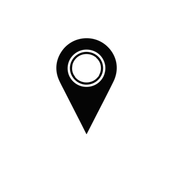 A black map pin icon a location marker. cutouts png