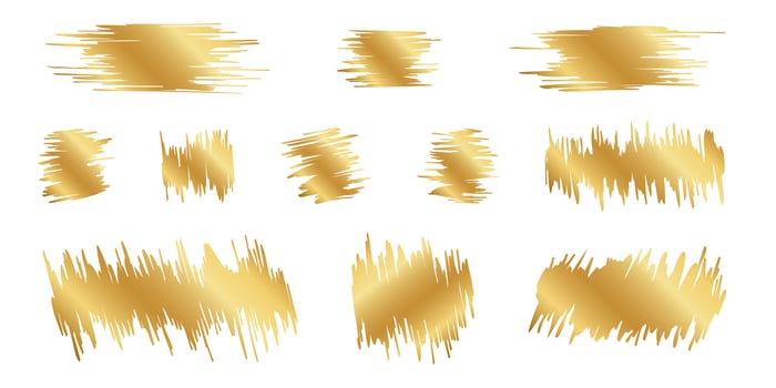 Golden scraped scratchcard textures. Collection of gold scratch card, lucky game ticket, lotto winner, money prize or sale coupon surfaces isolated on white background. illustration vector
