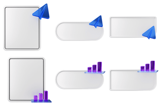 A set of four white paper boxes with arrows and a graph png