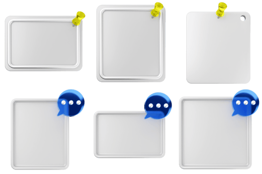 White blank square with speech bubble png