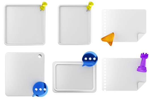 White paper note with speech bubble and speech bubble png