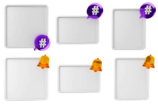 White square frames with purple and yellow balloons png