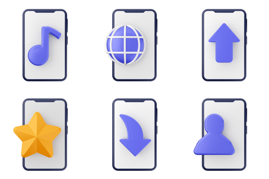 A set of icons for an iphone png