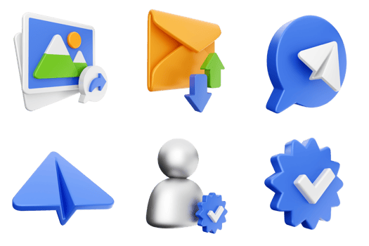 A set of icons that include a blue and white icon png