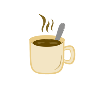 Coffee Animated Mug - Flat design of a coffee cup with steam png