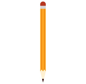 Cute Handdrawn Pencil School Illustration vector