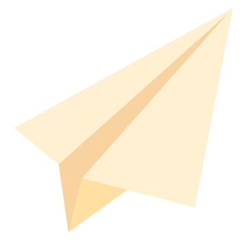 cute cartoon paper airplane illustration vector