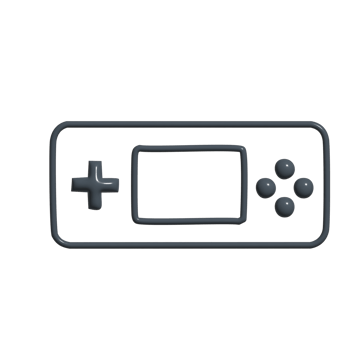 Cute 3D Gaming Handheld Retro and Modern Portable Console Illustration png