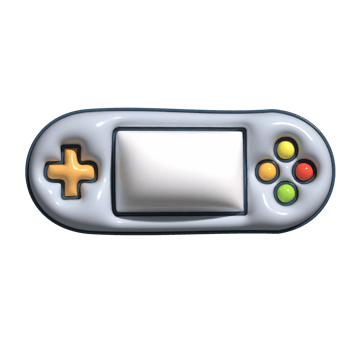 3D Cartoon Handheld Console Icon Cute Portable Gaming Device png