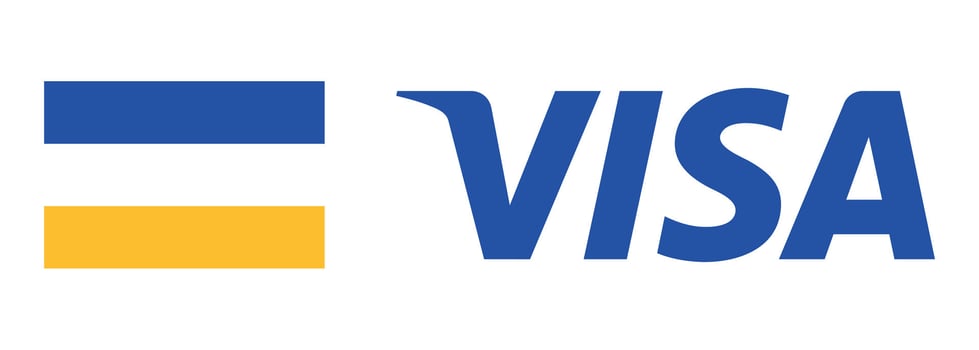 Visa logo isolated on white background vector