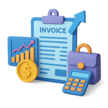 3D Invoice Visualization for Simple Financial Compositions png