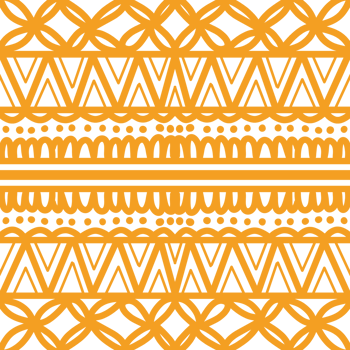 A black and yellow tribal pattern seamless motif batik png