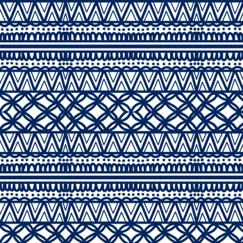 A blue and black tribal pattern seamless motif png