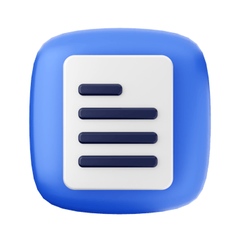 A blue and white icon with a paper document png