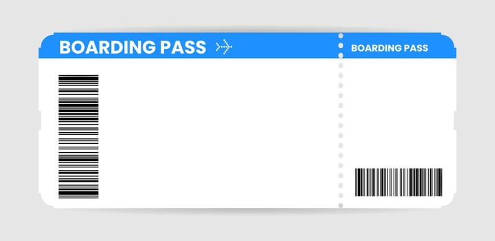 Airplane ticket. Boarding pass ticket template. Airline boarding pass template. illustration vector