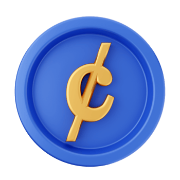 A blue and gold dollar sign on a blue button png
