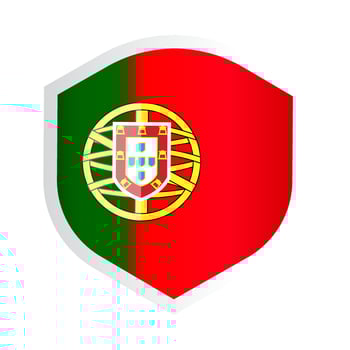 Shield Icon of Portuguese Flag Representing Strength, Identity, and National Pride vector