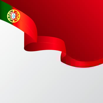 Portuguese National Day Celebration with Waving Flag vector