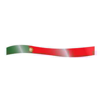 Wavy Ribbon of Portugal Flag Minimalist with National Colors and Emblem vector