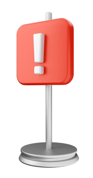A red sign with an exclamation point on top png