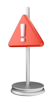 A red warning sign on a black background png