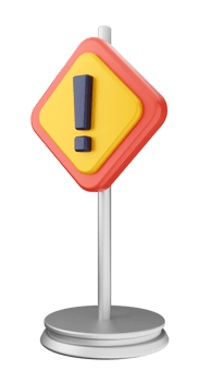 A yellow and red warning sign on a stand png