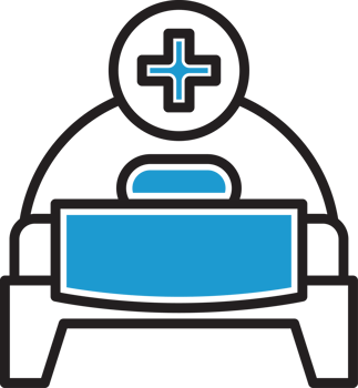 Patient Bed Icon Illustration Front View png