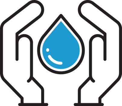 Hands with Blood Drop Icon png