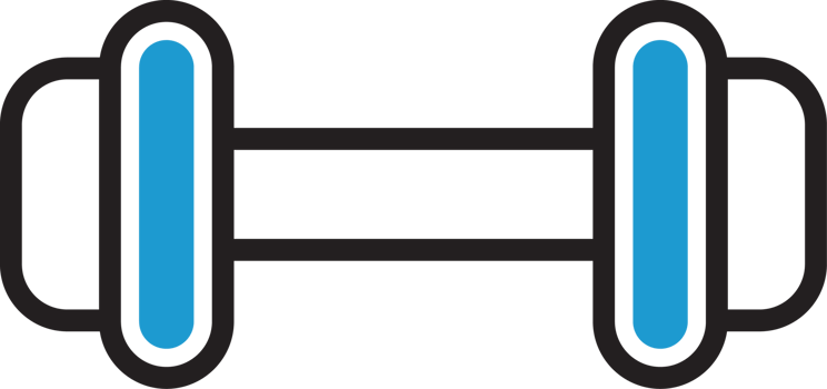 Fitness Dumbbell Icon Illustration png