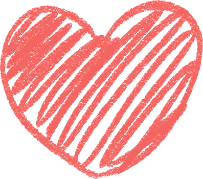 red heart scribble png