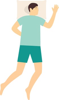 Men Sleeping Position Illustration with Flat Design vector